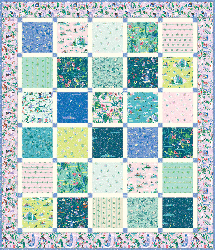 PRESALE Pixie Squared Custom Quilt Kit With Forever Neverland by Jill Howarth | Free Pattern by RBD Designers