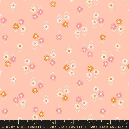 Juicy Baby Flowers Peach Yardage by Melody Miller for Ruby Star Society | Ruby Star Cottons | RS0092 12