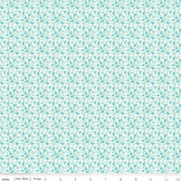 Whimsical Woodland Mini Florals Aqua Yardage by Tasha Noel for Riley Blake Designs | C17645-AQUA