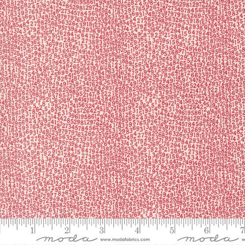 Vintage Cream Red Numbers Yardage by Sweetwater for Moda Fabrics | 55656 12