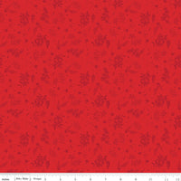 SALE! Peace on Earth Red Sprigs Yardage by My MInd's Eye for Riley Blake Designs |C13453 RED Fat Quarter