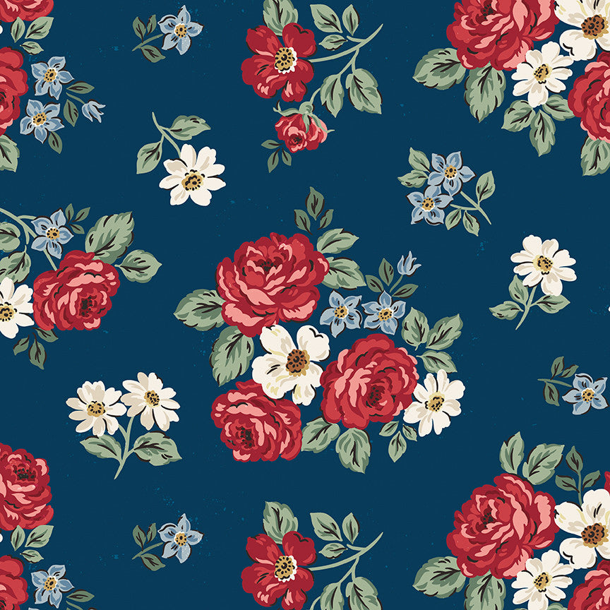 Wide Back Independence Floral Oxford Yardage by the RBD Designers for Riley Blake Designs | 108" Wide Back | WB17339-OXFORD