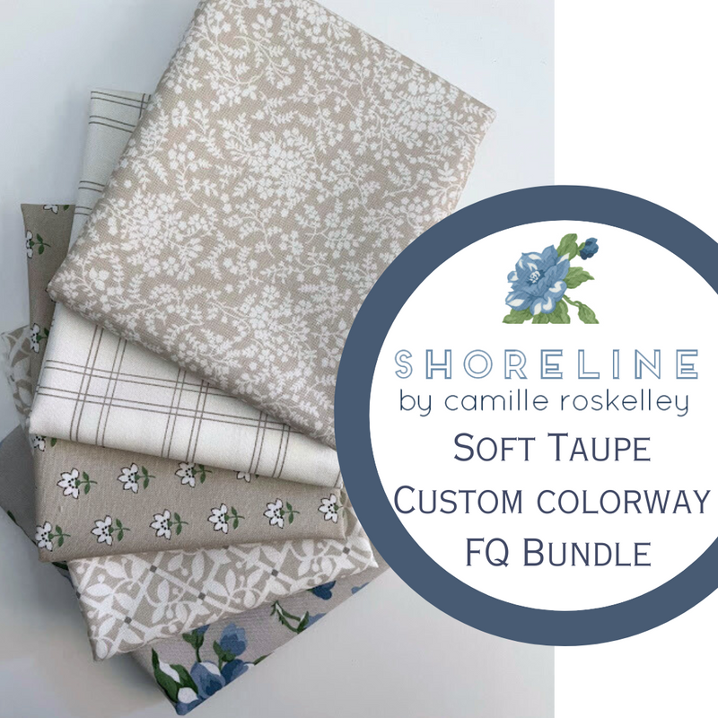 Shoreline Taupe Colorway Fat Quarter Bundle by Camille Roskelley for Moda Fabrics | 5 FQs | Custom Bundle