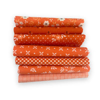 Fat Quarter Bundle Pumpkin Orange | Birch and Willow by Sherri & Chelsi for Moda Fabrics | 7 Fat Quarters | Curated Bundle