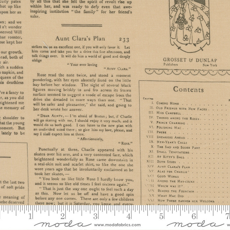 PRESALE True Love Alcott Text Oatmeal Yardage by Lella Boutique for Moda Fabrics | 5263 12