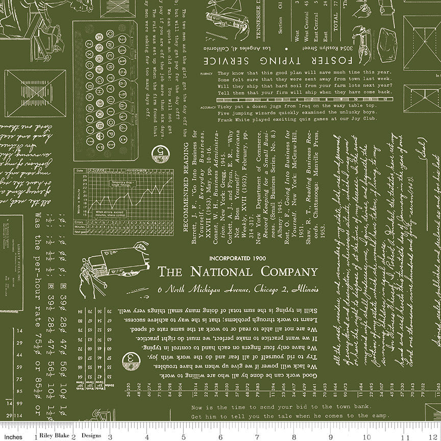 TYPE/ography Zucchini Yardage by Lori Holt of Bee in My Bonnet for Riley Blake Designs | C16850-ZUCCHINI