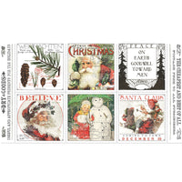 Classic Christmas Christmas Patch Panel by J. Wecker Frisch for Riley Blake Designs | Panel Size 24" x 43" | PD16281-PANEL