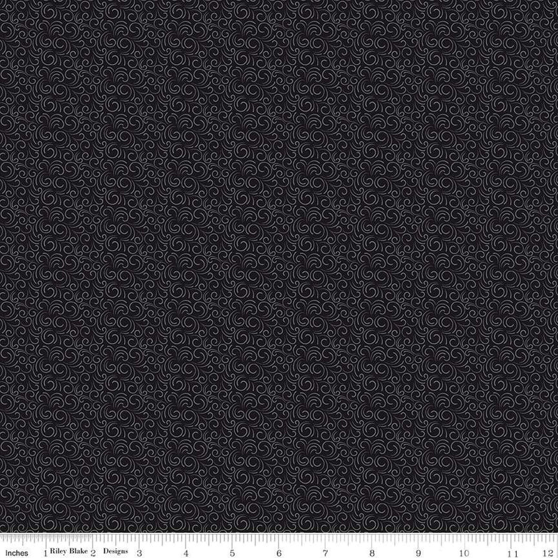 Black Tie Black Pinstripes Yardage by Dani Mogstad for Riley Blake Designs |C13755 BLACK