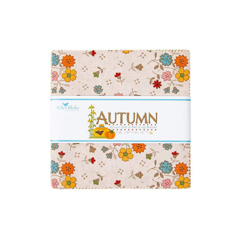 Autumn 5" Stacker Precut Fabric Bundle by Lori Holt for Riley Blake Designs | Charm Pack Fabric Precut | 42 Pieces of Fabric