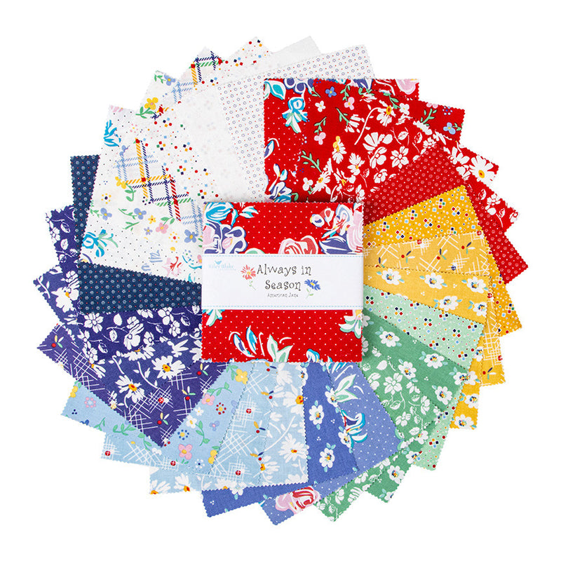 Always in Season 5" Stacker Charm Pack by American Jane for Riley Blake Designs Precut Bundle 42 Pieces | 5-15100-42