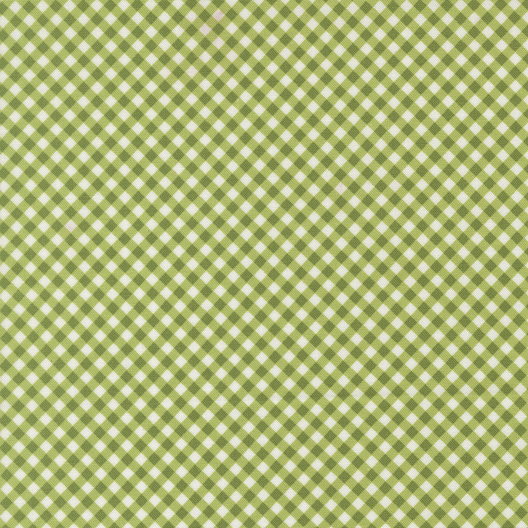 PRESALE Poinsettia and Pear Gingham Fresh Grass Yardage by Sherri & Chelsi for Moda Fabrics | 37717 13