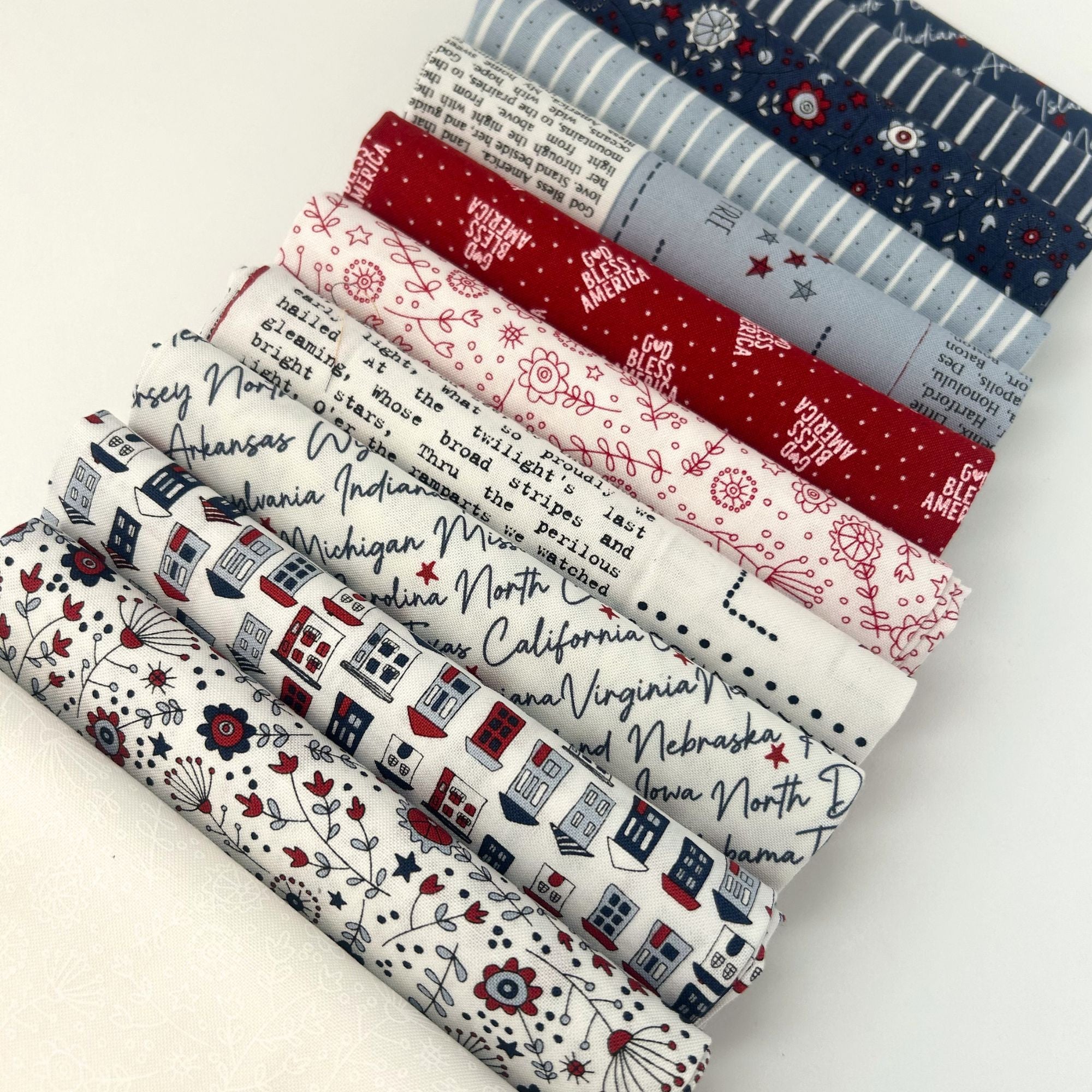 Independence Day Custom Fat Quarter Bundle by Sweetwater for Moda Fabrics | 12 FQs | Curated Bundle