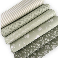 Fat Quarter Bundle Green | Pastel Prairie by My Sew Quilty Life for Moda Fabrics  | Curated Bundle | 6 Fat Quarters