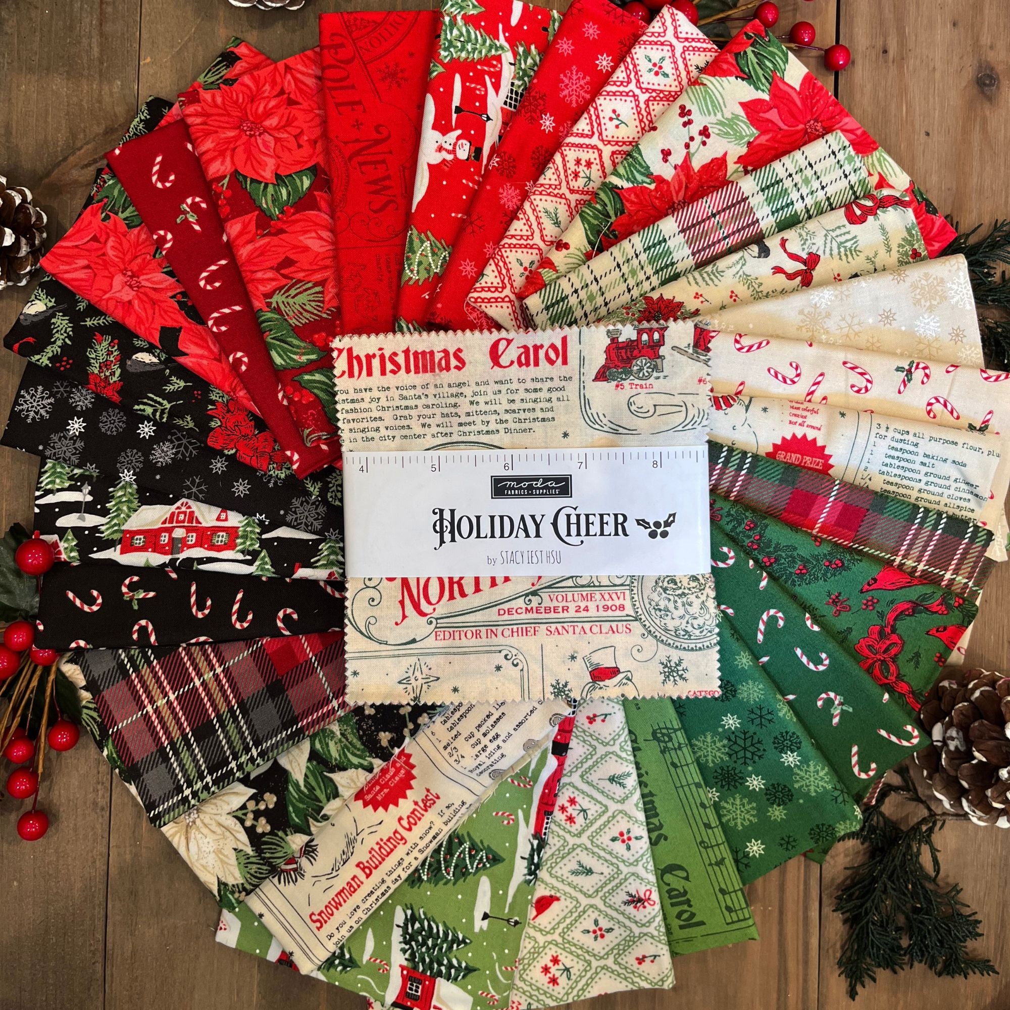 Holiday Cheer Charm Pack 5" by Stacy Iest Hsu for Moda Fabrics | 42 Pcs | 20970PP