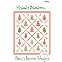 PRESALE Regal Christmas Custom Quilt Kit With Poinsettia and Pear by Sherri & Chelsi for Moda Fabrics | Quilt Size 71 1/2” x 83 1/2”