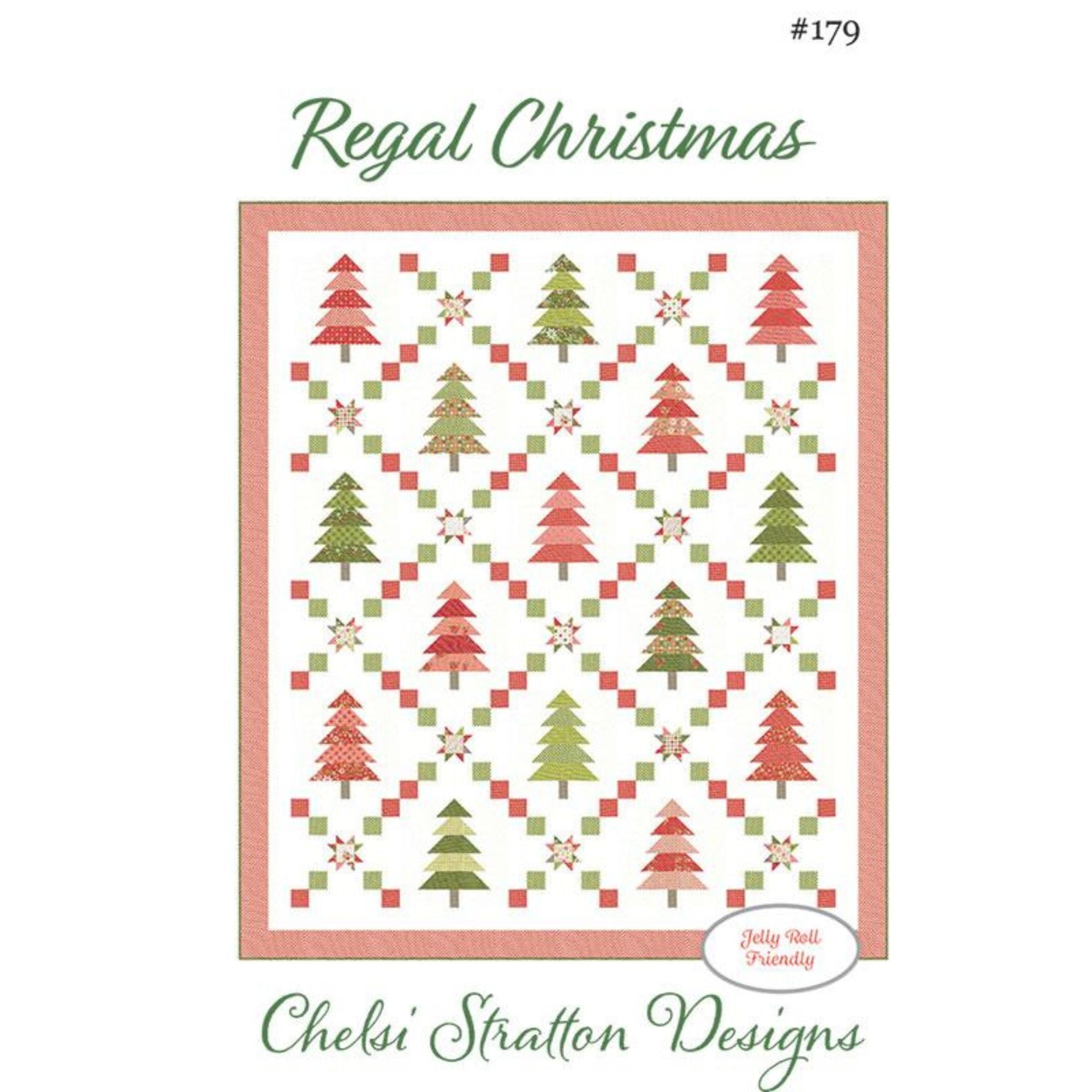 PRESALE Regal Christmas Custom Quilt Kit With Poinsettia and Pear by Sherri & Chelsi for Moda Fabrics | Quilt Size 71 1/2” x 83 1/2”