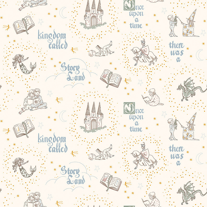 PRESALE Story Land Once Upon a Time Cream Yardage by Sarah Jane for Riley Blake Designs | C18301-CREAM