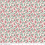 Merry Little Christmas Cream Holly Yardage by My Mind's Eye for Riley Blake Designs |C14845 HOLLY