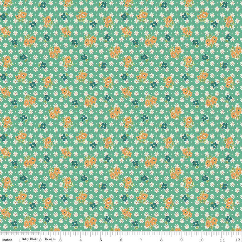 PRESALE Farmers Daughter Feedsack Leaf Yardage by Lori Holt of Bee in My Bonnet | C17162-LEAF