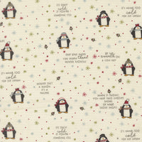 PRESALE Chilly Mr Penguin Vanilla Yardage by Sweetwater for Moda Fabrics | 55711 11