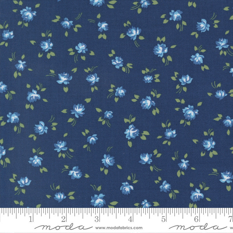 PRESALE Blueprint Grace Navy Yardage by Camille Roskelley for Moda Fabrics | 55331 16