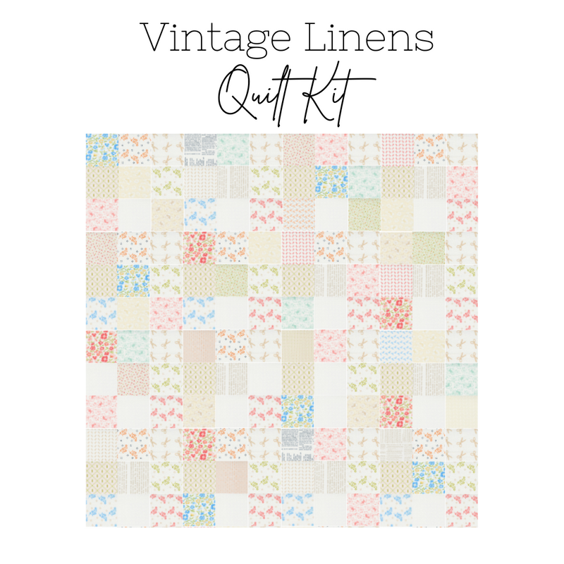 Vintage Linens Quilt Kit using Fig Tree by Moda Fabrics | Custom Quilt Kit | 54" x 54"