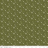 Glisten Stars Green Yardage by Sandy Gervais for Riley Blake Designs | C16227-GREEN