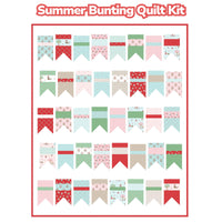 Summer Bunting Custom Quilt Kit Qith Whimsical Woodland by Tasha Noel | Quilt Size 66" x 84"