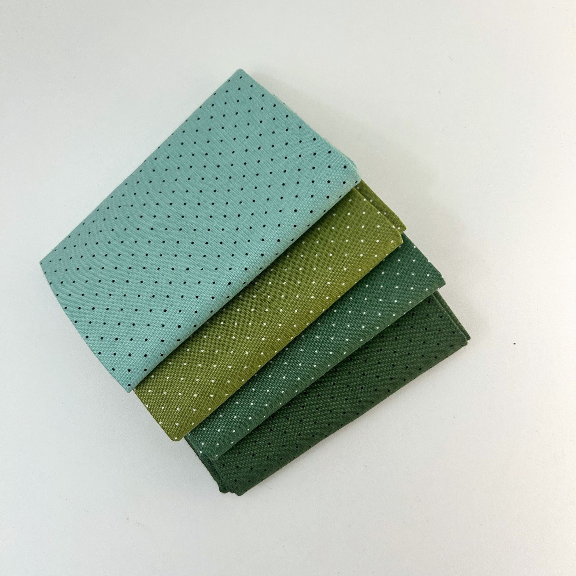American Jane Pindots Custom Fat Quarter Bundle Green by American Jane for Riley Blake Designs | 4 FQs | Curated Bundle