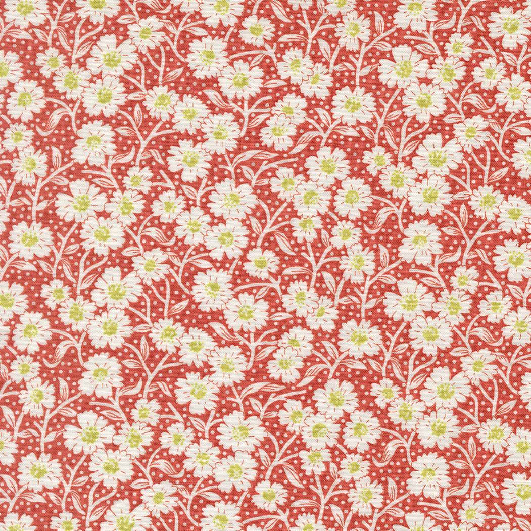 PRESALE Rosie Picnic Blooms Strawberry Yardage by Fig Tree & Co for Moda Fabrics | 35424 14
