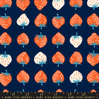 PRESALE Strawberry Navy Strawberry Yardage by Kimberly Kight for Ruby Star Society | RS3084 23