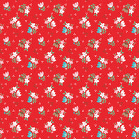 Whimsical Woodland Floral Red Yardage by Tasha Noel for Riley Blake Designs | C17642-RED