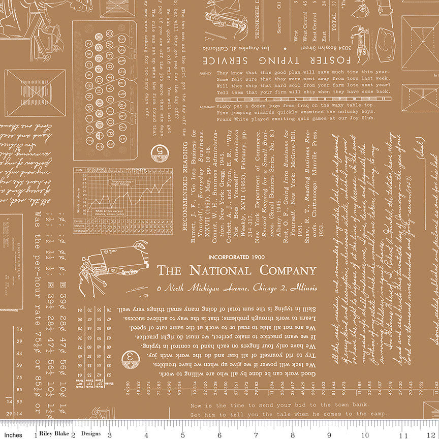 TYPE/ography Maple Yardage by Lori Holt of Bee in My Bonnet for Riley Blake Designs | C16850-MAPLE