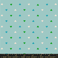 PRESALE Best Day Ever Hearts Turquoise Yardage by Melody Miller for Ruby Star Society | RS0091 20