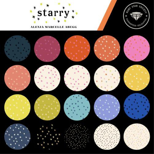 Starry Neon Pink Yardage by Alexia Marcelle Abegg for Ruby Star Society and Moda Fabrics | RS4109 36