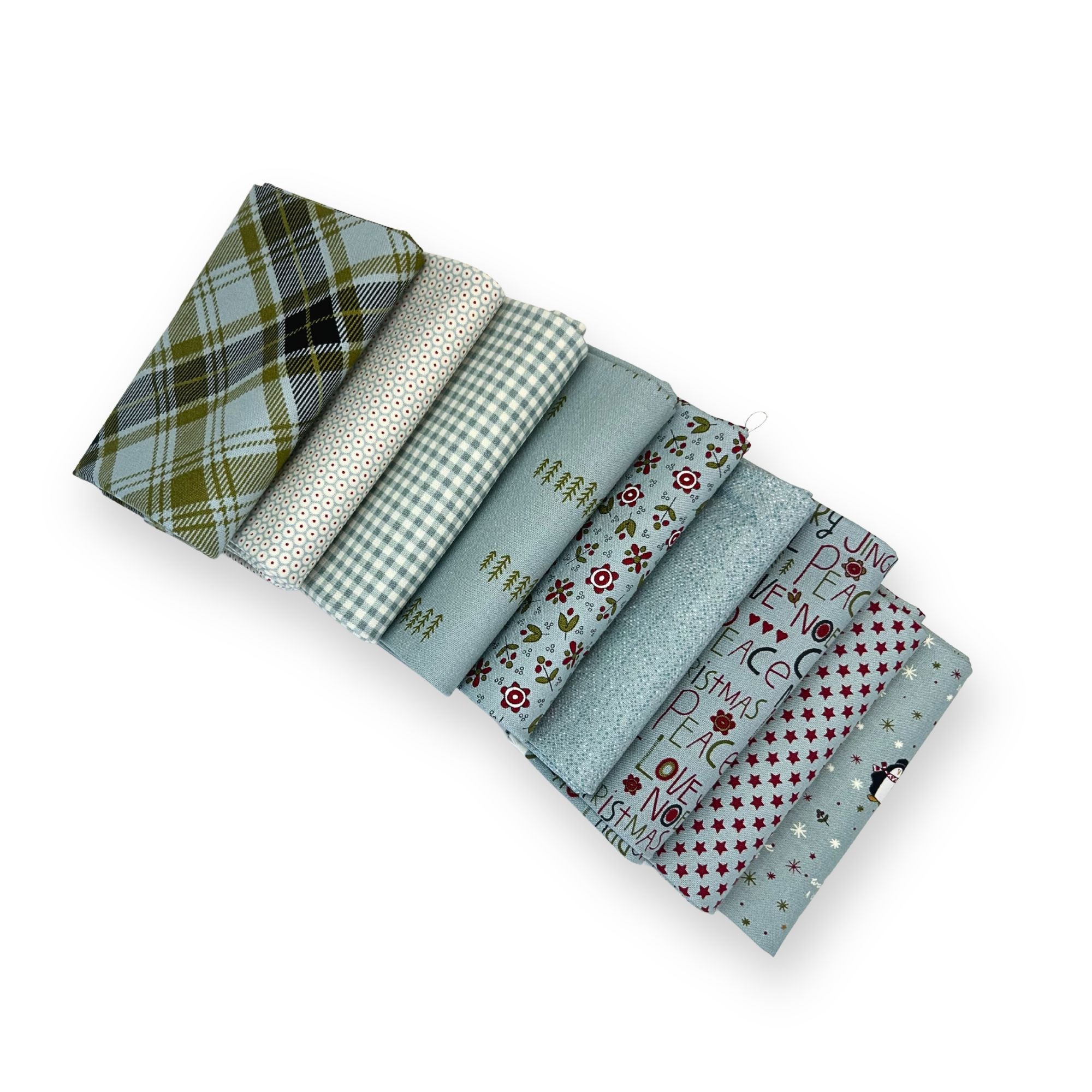 Chilly Custom Fat Quarter Bundle Aqua by Sweetwater for Moda Fabrics | 9 Fat Quarters | Curated Bundle