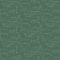 Evergreen Wishes Text Green Yardage by Traci Reed for Riley Blake Designs | C17813-GREEN