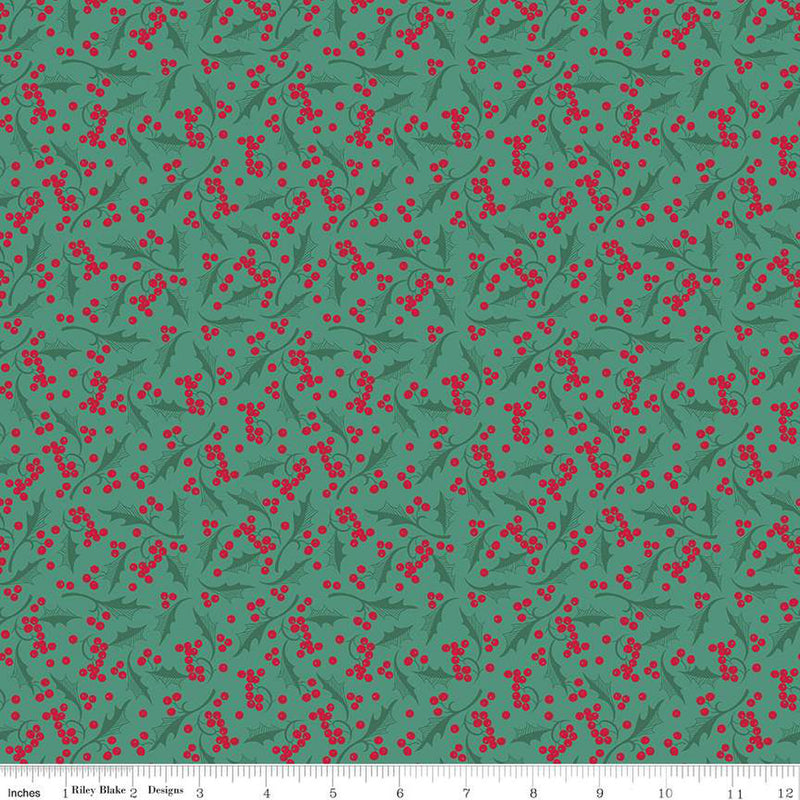 Merry Little Christmas Pine Holly Yardage by My Mind's Eye for Riley Blake Designs |C14845 PINE