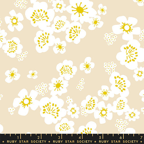 Paper Cuts 2 Hana Florals Parchment Yardage by Rashida Coleman Hale for Ruby Star Society | RS1110 11