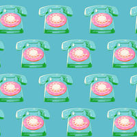 PRESALE Sparkle Mart Telephones Dark Turquoise Yardage by Melody Miller for Ruby Star Society | RS0121 16