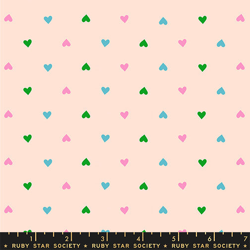 PRESALE Best Day Ever Hearts Peach Cream Yardage by Melody Miller for Ruby Star Society | RS0091 18