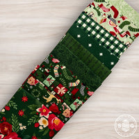 Charming Christmas Custom Fat Quarter Bundle Mint Green by Kelsey Carlson for Riley Blake Designs | 11 Precut Fat Quarters