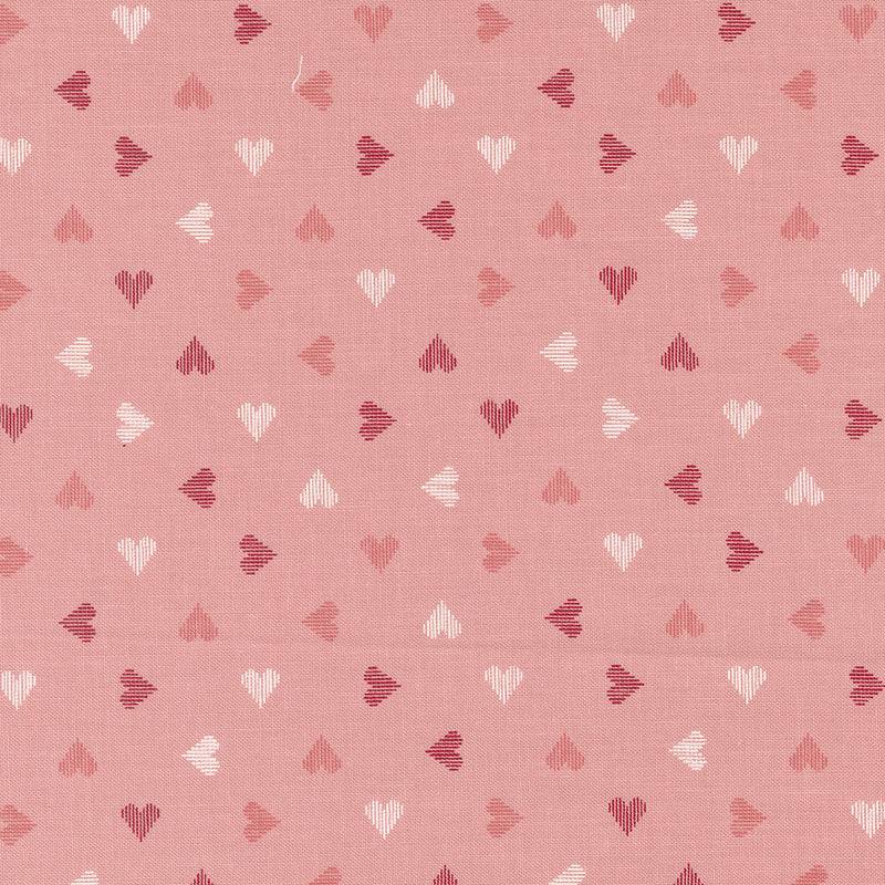 PRESALE Love Blooms Sweetheart Valentines Hearts Blush Yardage by Lella Boutique for Moda Fabrics | 5223 14