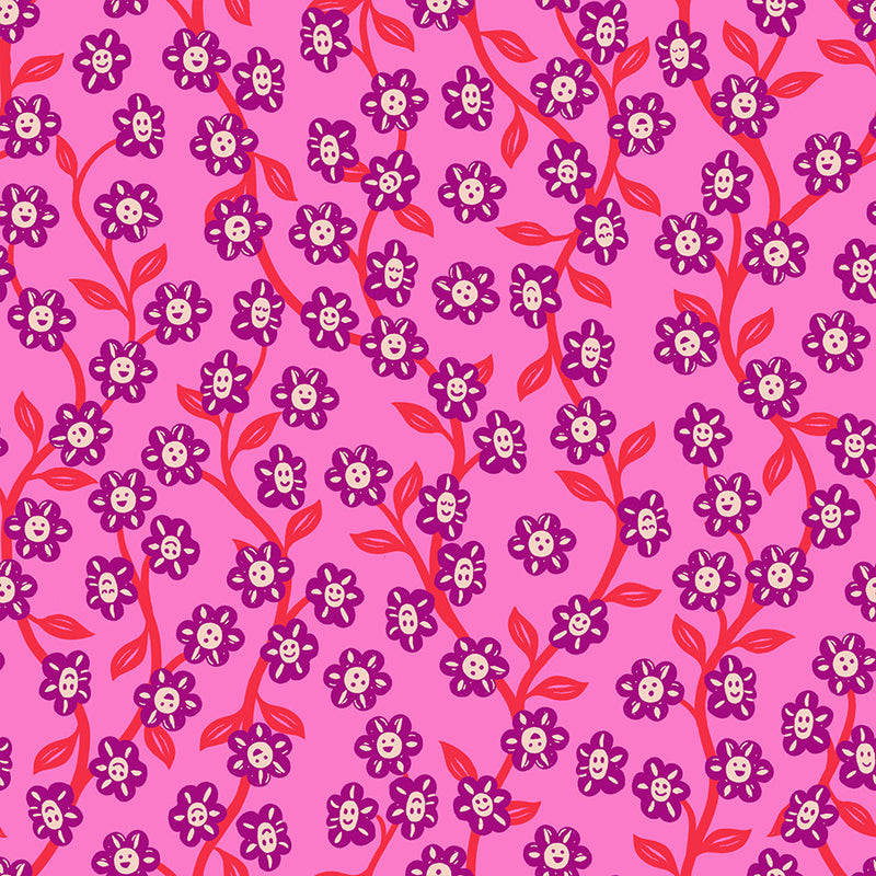 PRESALE Hello Alice Chatty Garden Lipstick Yardage by Sarah Watts for Ruby Star Society | RS2128 13