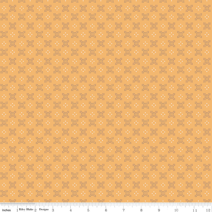 Piece & Plenty Stitching Marigold Yardage by Lori Holt of Bee in my Bonnet | 5 Yard Cut | C15884-MARIGOLD