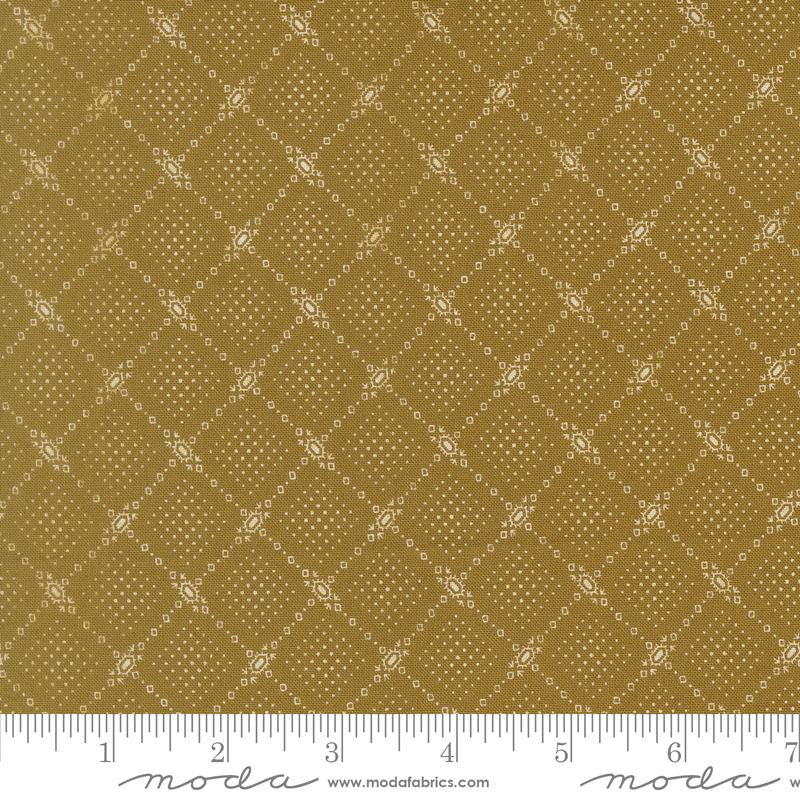 PRESALE Butternut and Sage Autumn Trellis Olive Yardage by Fig Tree & Co for Moda Fabrics | 35448 14