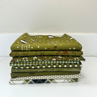 Chilly Custom Fat Quarter Bundle Green by Sweetwater for Moda Fabrics | 9 Fat Quarters | Curated Bundle