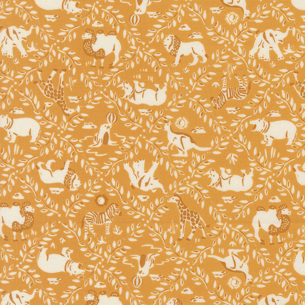 Animal Park Fun Animal Crackers Canary Yardage by Stacy Iest Hsu for Moda Fabrics | 20964 18