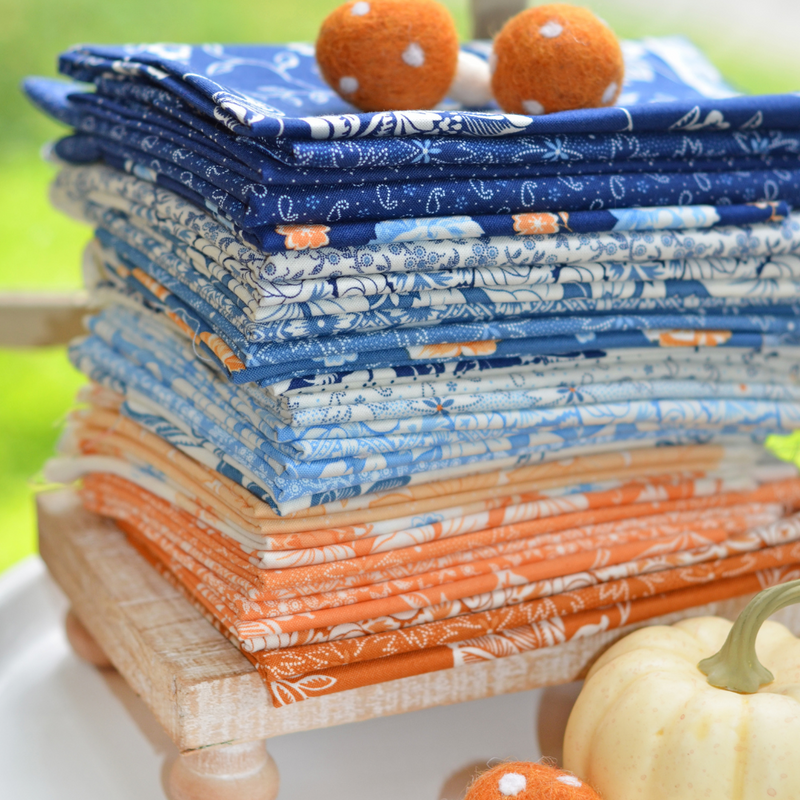 Denim and Daisies Fat Eighth Bundle by Fig Tree for Moda fabrics Precut Fabric Bundle | 34 Fat Eighths  35380F8