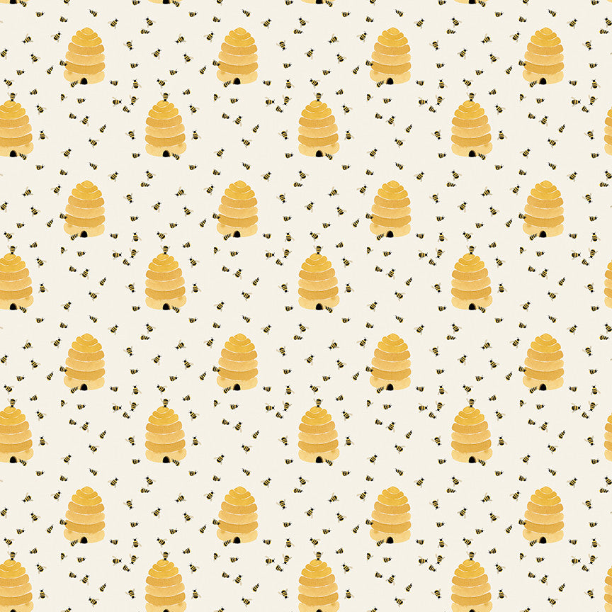 PRESALE Utah Beehives Cream Yardage by Kelsey Carlson for Riley Blake Designs | C17021-CREAM